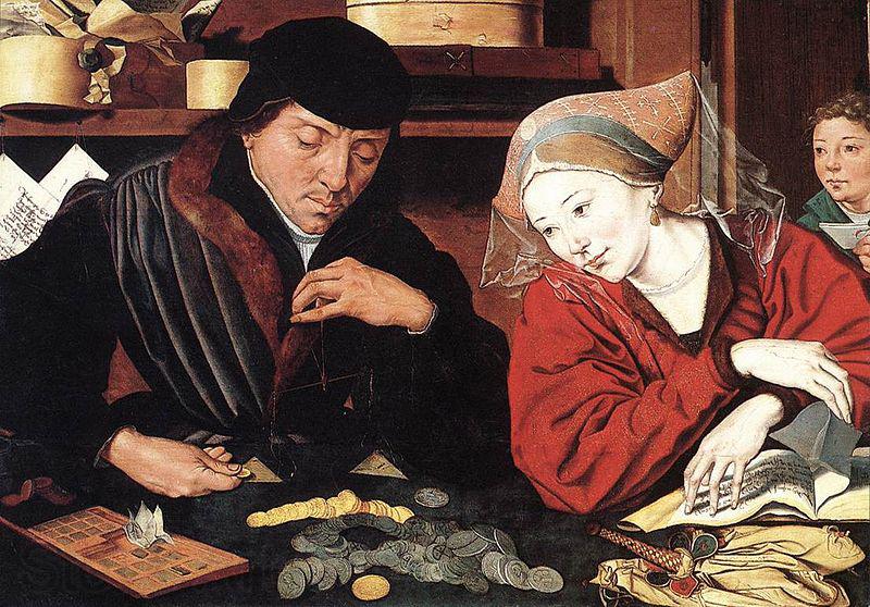Marinus van Reymerswaele The Banker and His Wife Norge oil painting art